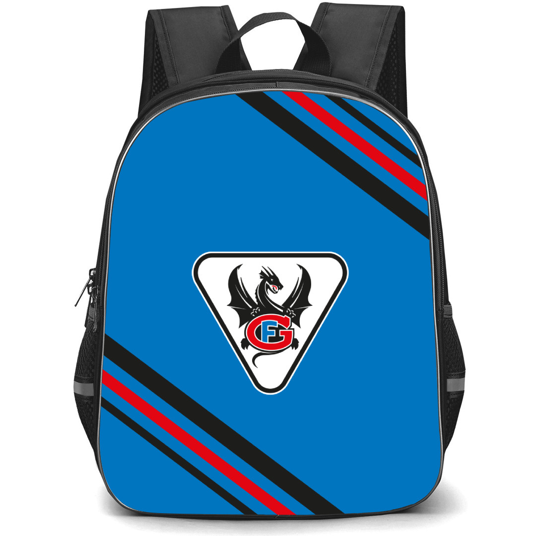 HC Fribourg Gotteron Backpack School Bag StudentPack - Large Logo With Stripe