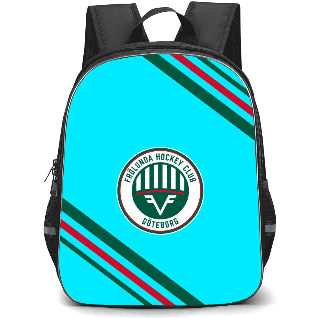 Frolunda Hockey Club Backpack School Bag StudentPack - Large Logo With Stripe
