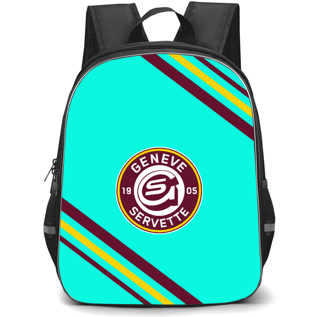 Geneve Servette Hockey Club Backpack School Bag StudentPack - Large Logo With Stripe