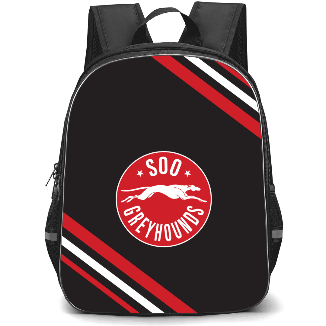 Sault Ste Marie Greyhounds Backpack School Bag StudentPack - Large Logo Stripe