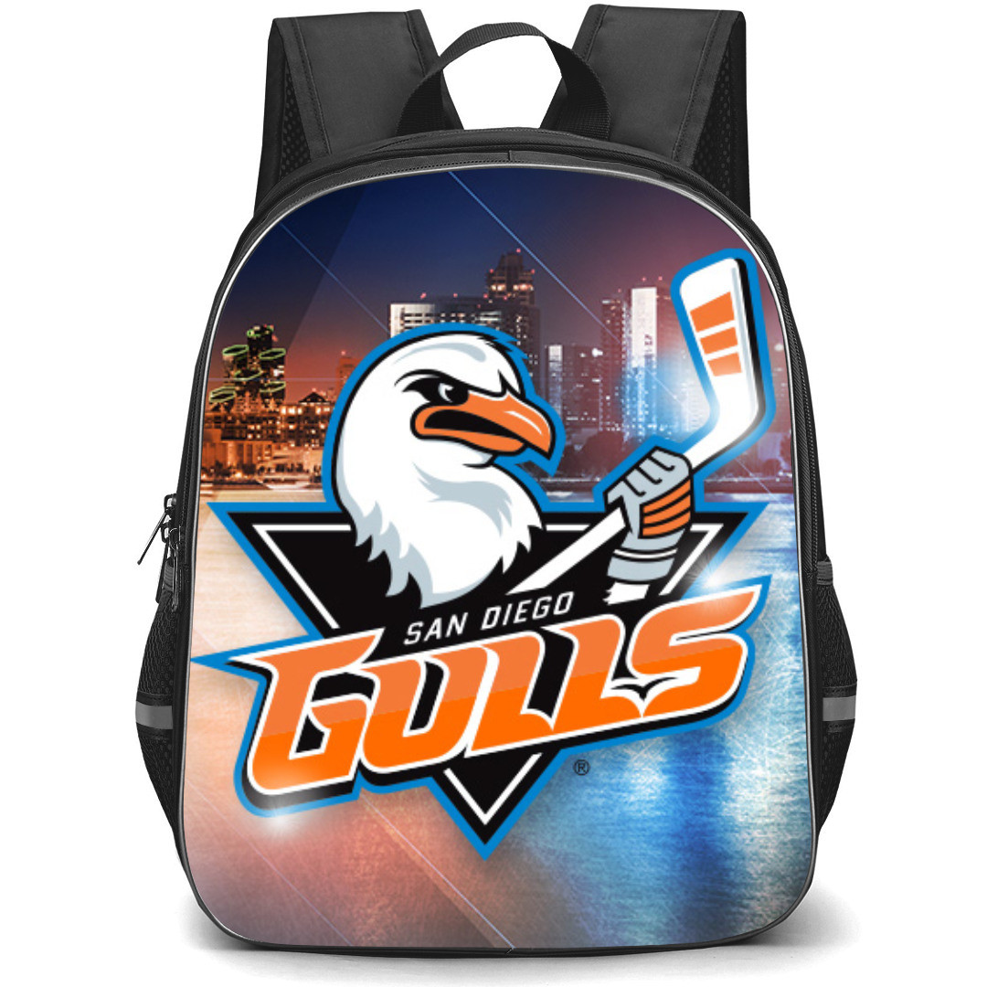 San Diego Gulls Backpack School Bag StudentPack - Logo City Night Background