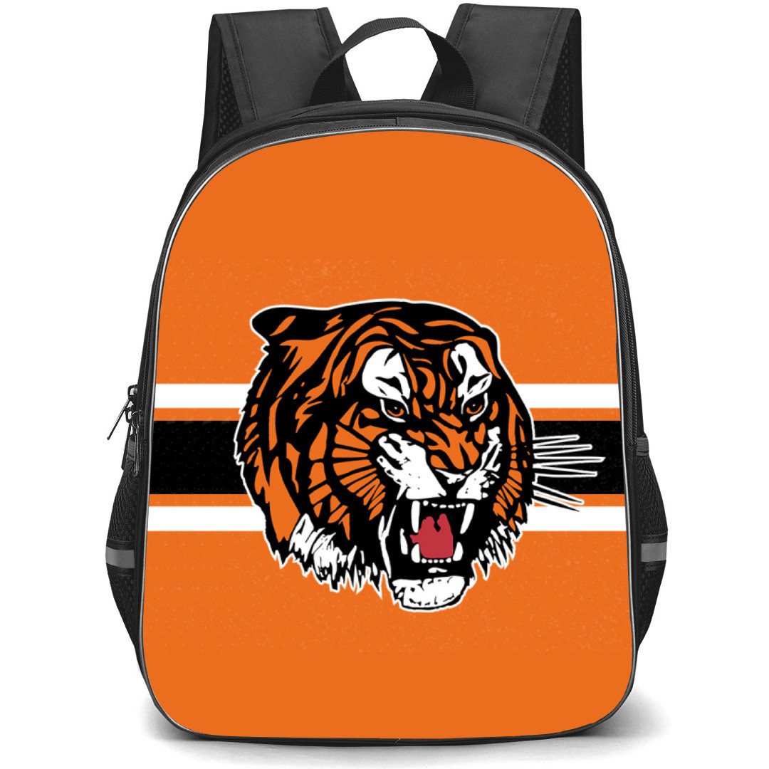 Medicine Hat Tigers Backpack School Bag StudentPack - Logo In Orange And Black Background