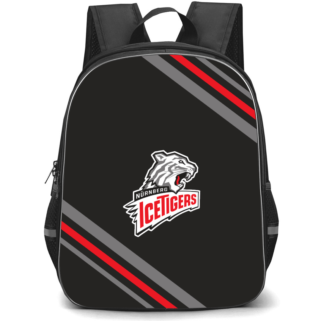 Nurnberg Ice Tigers Backpack School Bag StudentPack - Large Logo With Stripe
