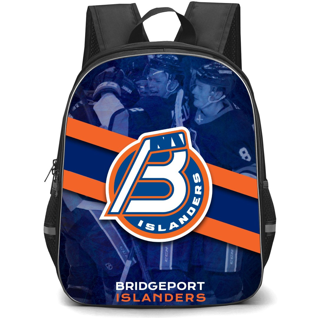 Bridgeport Islanders Backpack School Bag StudentPack - Team Logo Line Poster