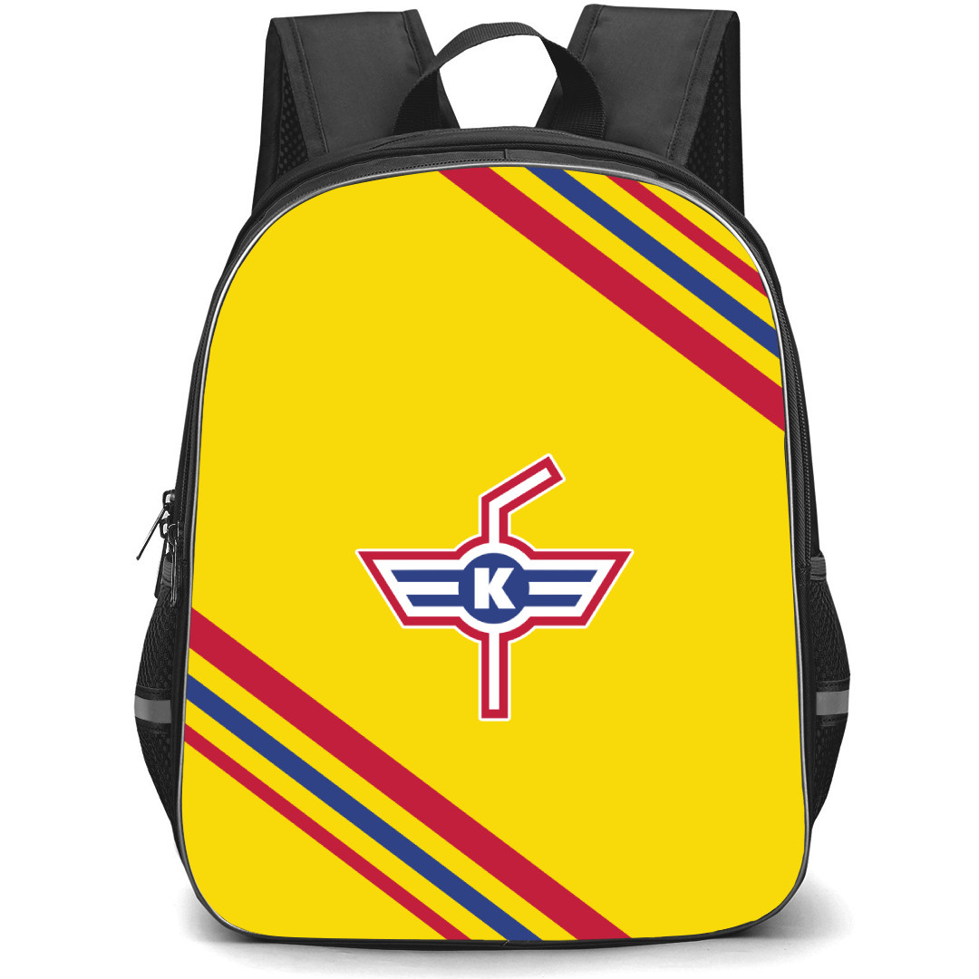 EHC Kloten Backpack School Bag StudentPack - Large Logo With Stripe
