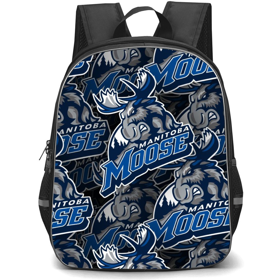 Manitoba Moose Backpack School Bag StudentPack - Logo Sticker Collage