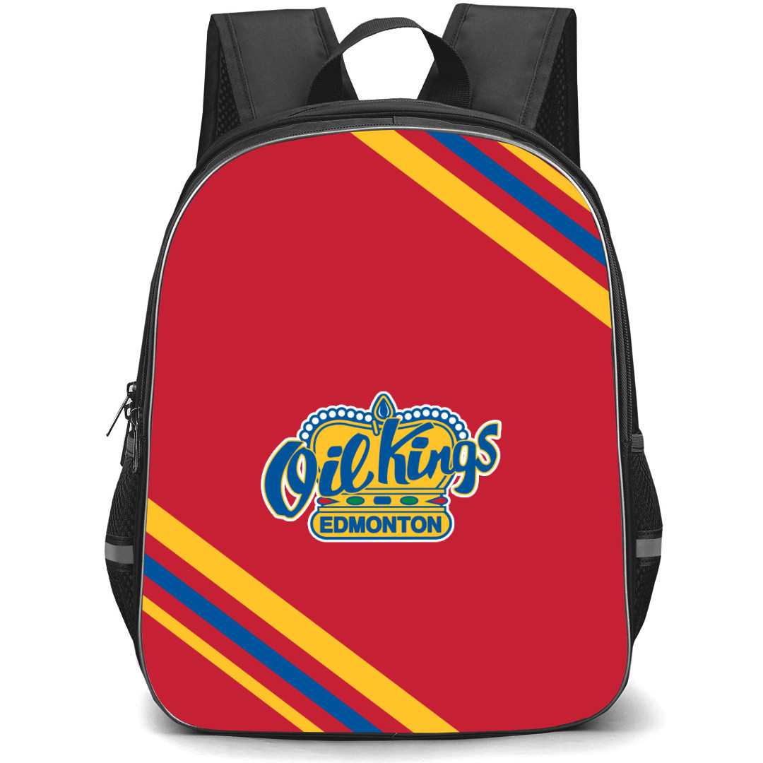 Edmonton Oil Kings Backpack School Bag StudentPack - Large Logo Stripe