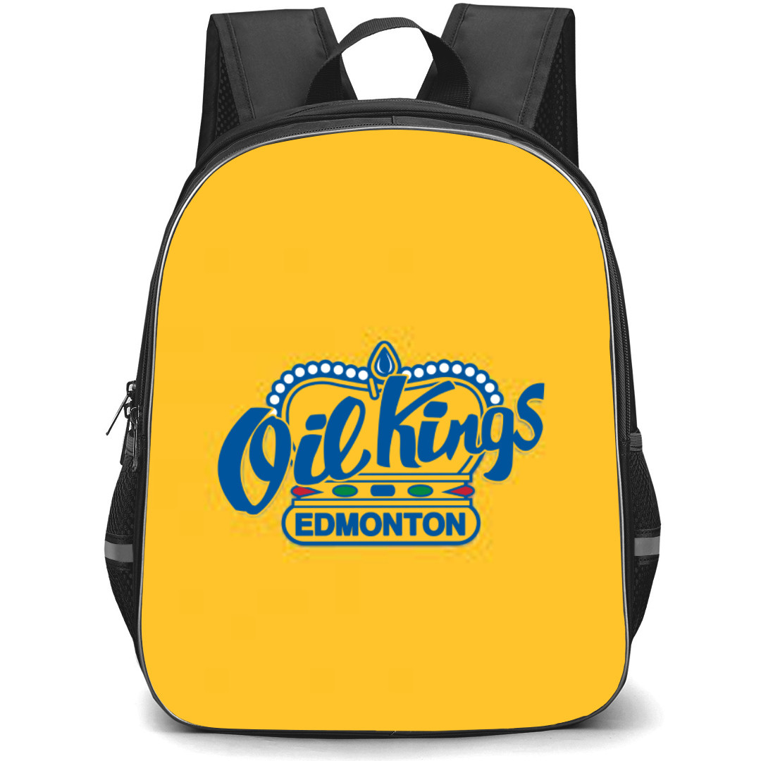 Edmonton Oil Kings Backpack School Bag StudentPack - Logo In Yellow Background