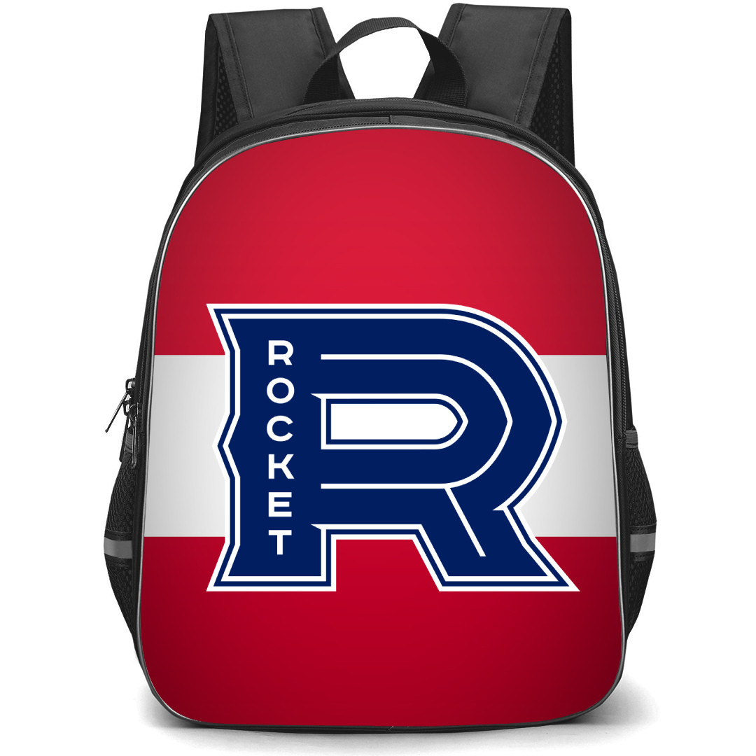 Laval Rocket Backpack School Bag StudentPack - Logo In White And Red Background