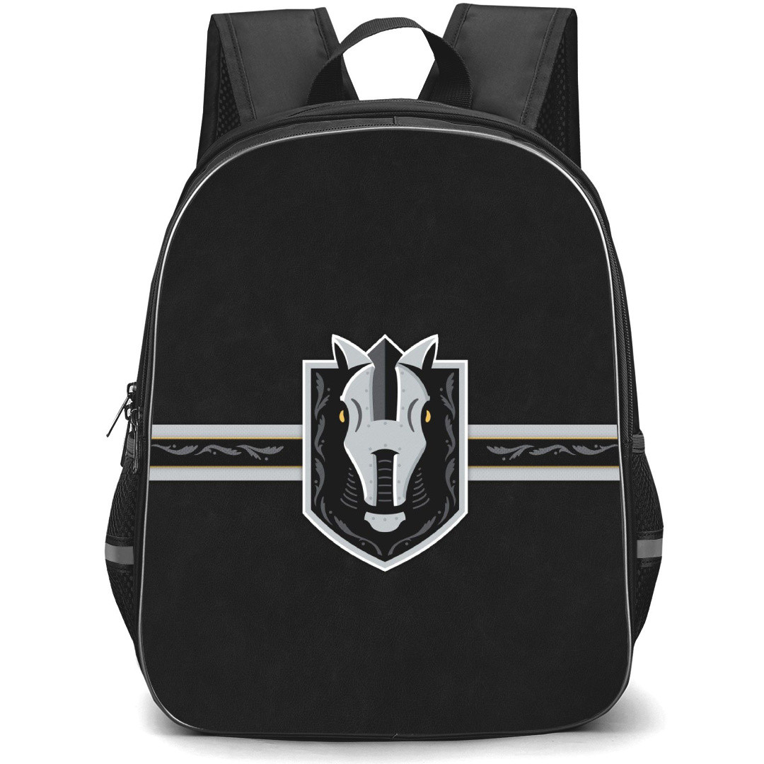 Henderson Silver Knights Backpack School Bag StudentPack - Logo Line In Gray And Black Background
