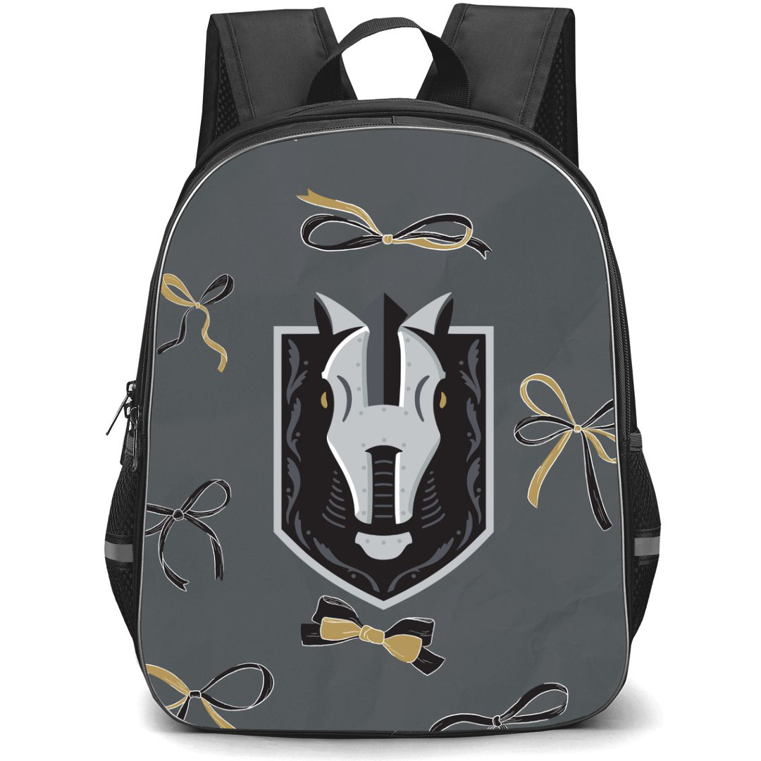Henderson Silver Knights Backpack School Bag StudentPack - Logo Ribbon In Gray Background