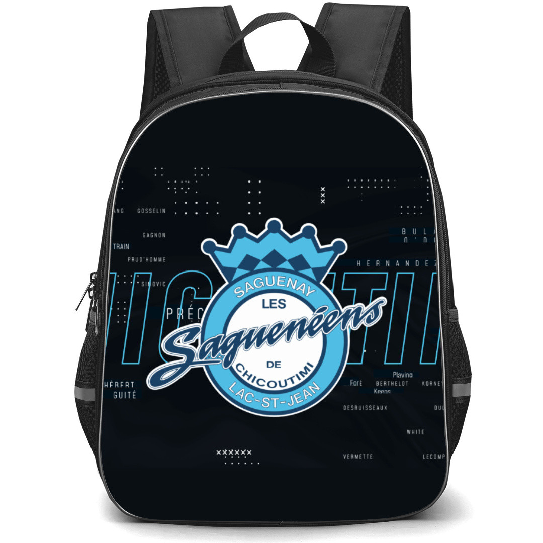 Chicoutimi Sagueneens Backpack School Bag StudentPack - Logo In Dark Blue Background