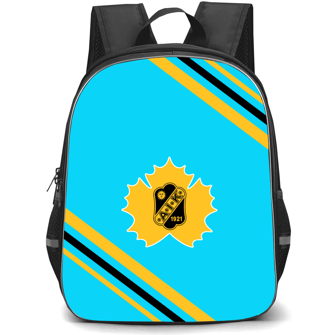 Skelleftea AIK Backpack School Bag StudentPack - Large Logo With Stripe