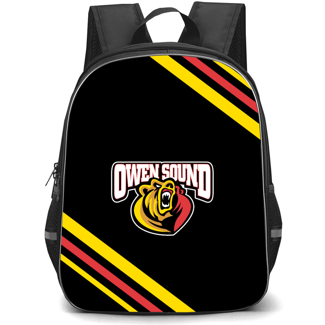 Owen Sound Attack Backpack School Bag StudentPack - Large Logo Stripe