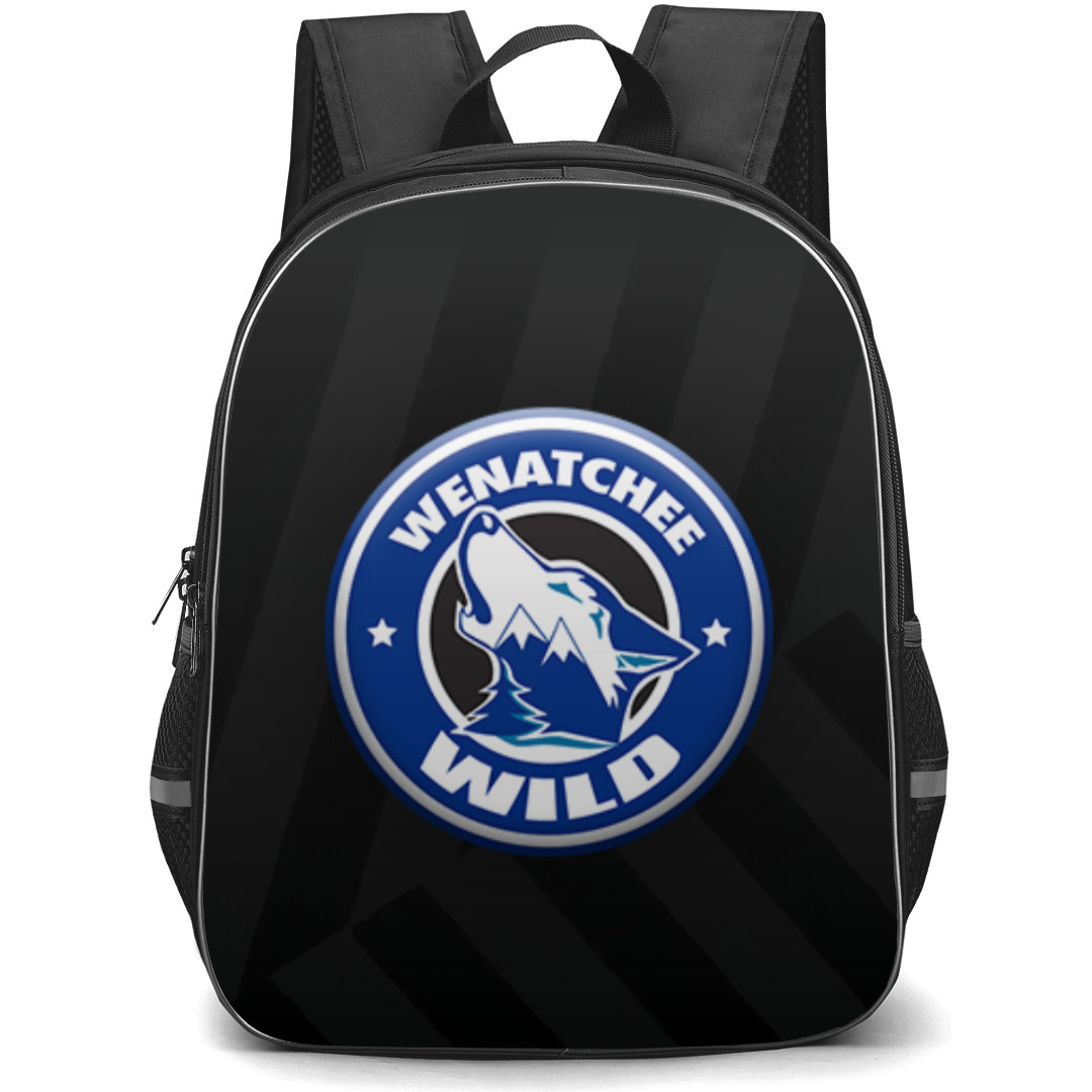 Wenatchee Wild Backpack School Bag StudentPack - Logo Gray Stripe Background