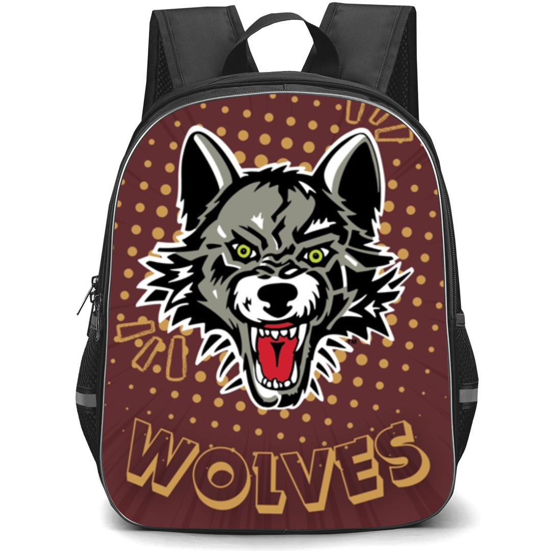 Chicago Wolves Backpack School Bag StudentPack - Logo Dot Maroon Poster