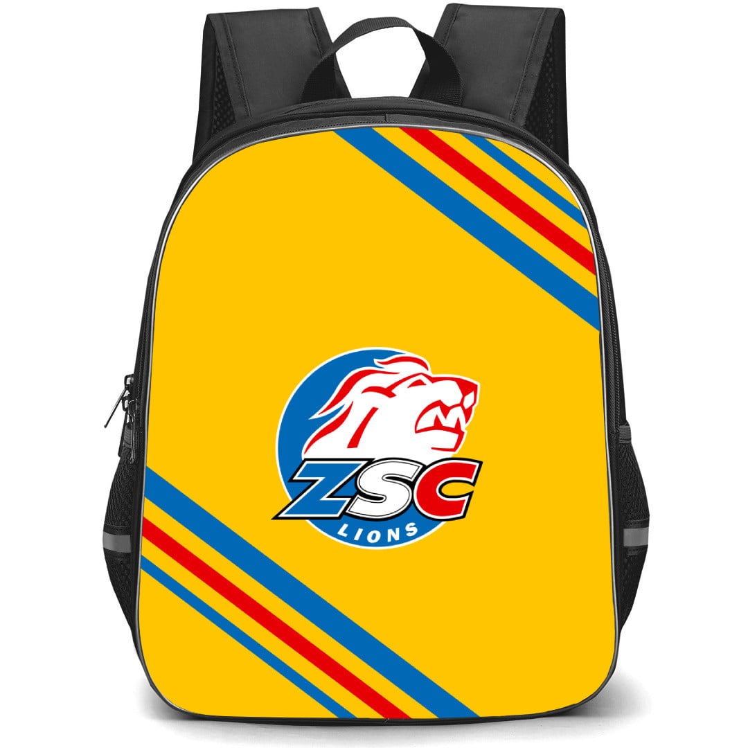 Zurcher Schlittschuh Club Lions Backpack School Bag StudentPack - Large Logo With Stripe