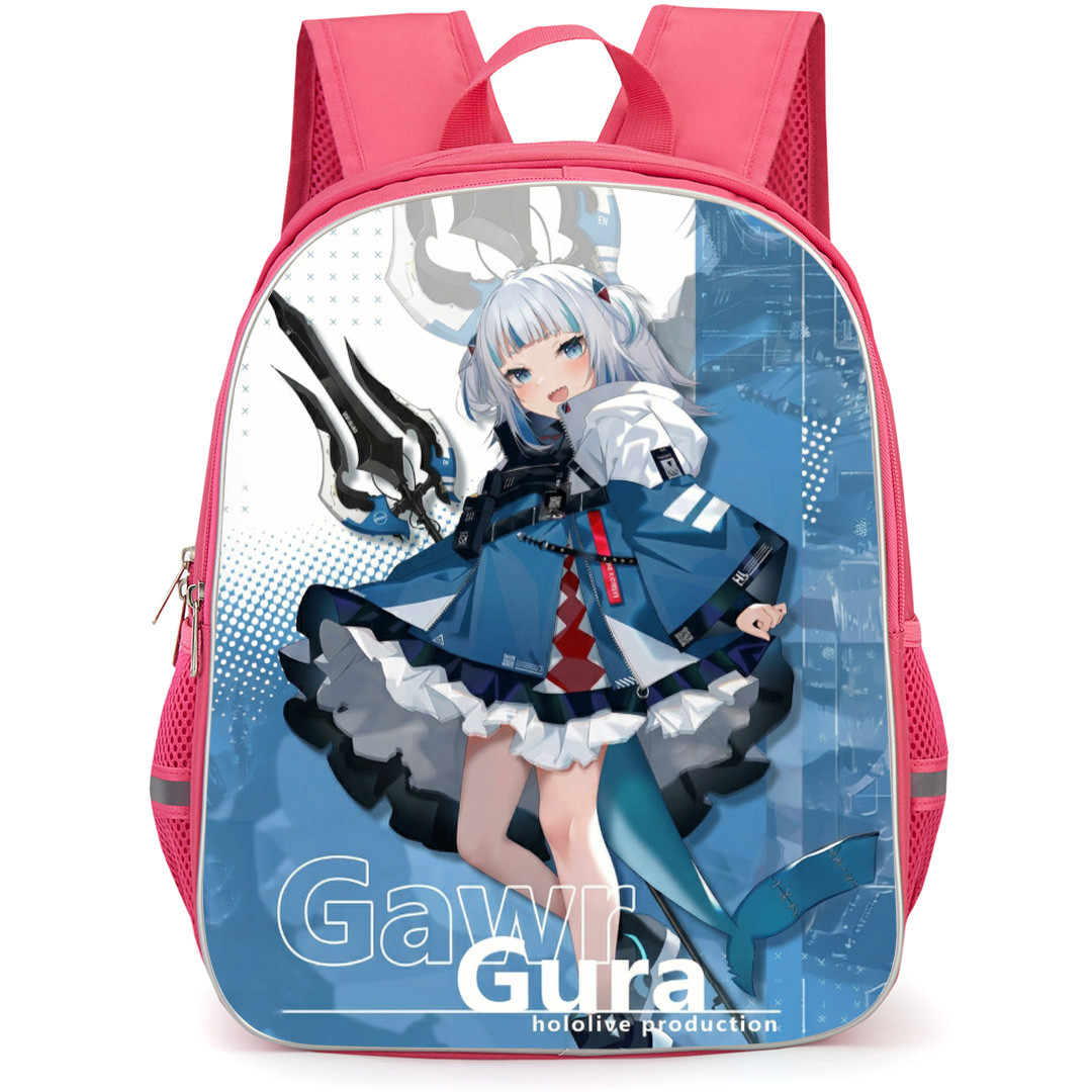 Hololive Gawr Gura Backpack School Bag StudentPack - Gawr Gura Portrait Series Poster
