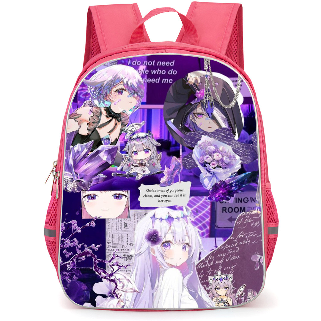Hololive Koseki Bijou Backpack School Bag StudentPack - Koseki Bijou Shes A Mess Collage Poster