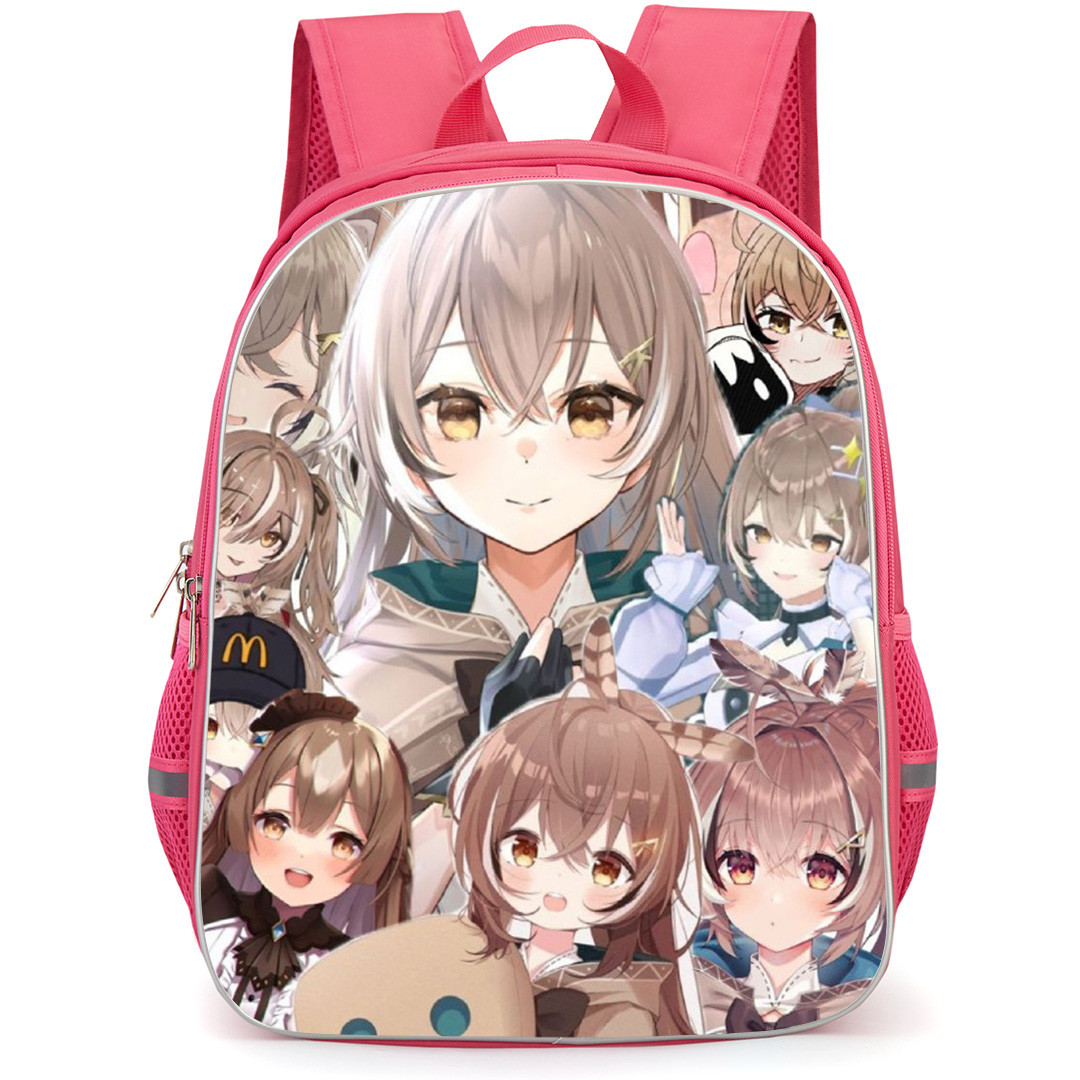 Hololive Nanashi Mumei Backpack School Bag StudentPack - Nanashi Mumei Cute Smiling Portrait Collage