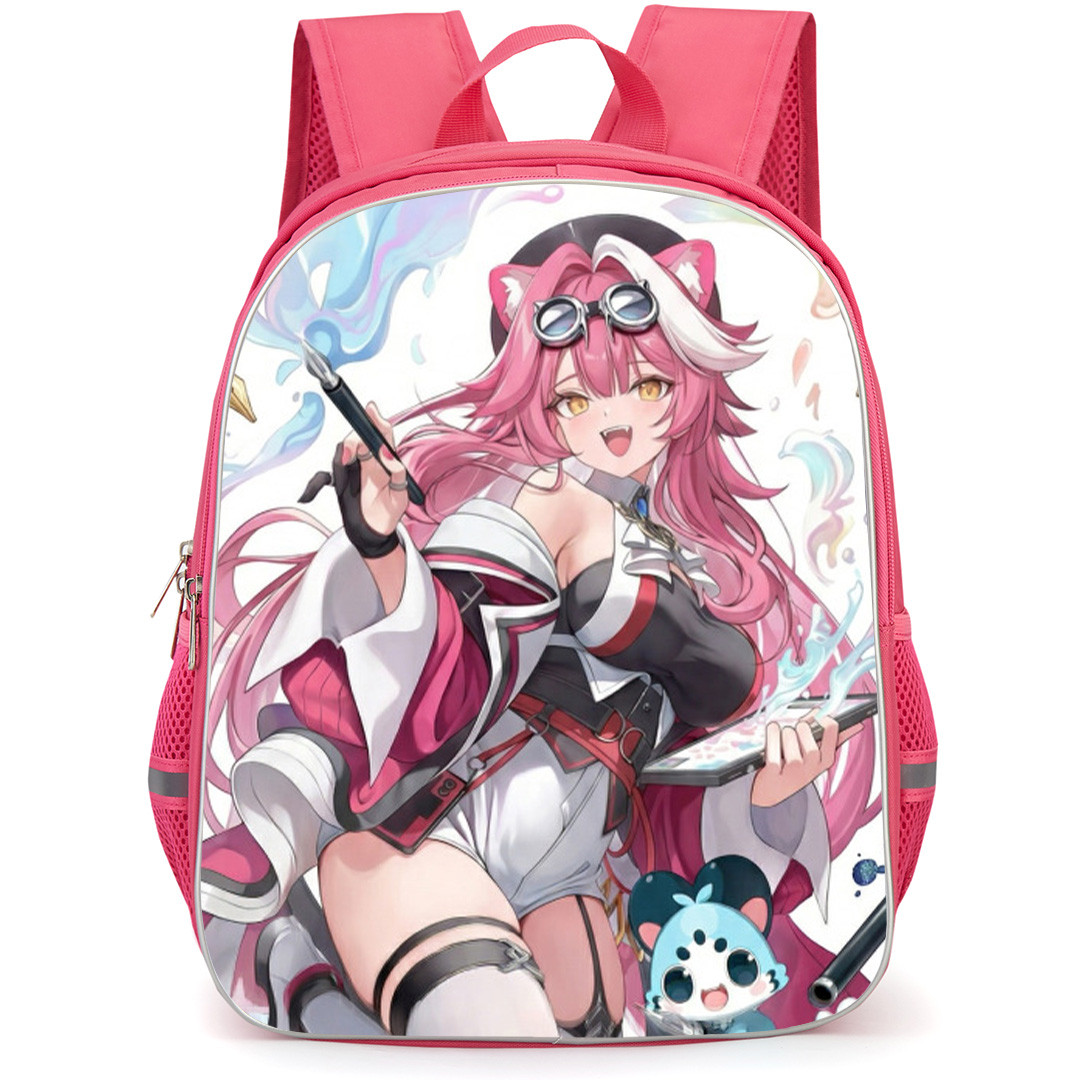 Hololive Raora Panthera Backpack School Bag StudentPack - Raora Panthera Smiling Paint Portrait Poster