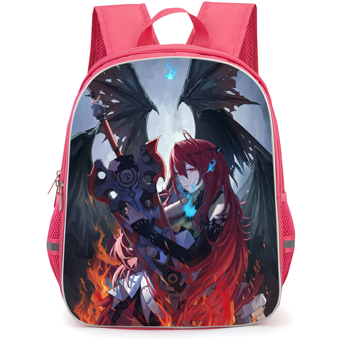 Hololive Elizabeth Rose Bloodflame Backpack School Bag StudentPack - Elizabeth Rose Bloodflame Holding Sword Fierce Portrait Poster