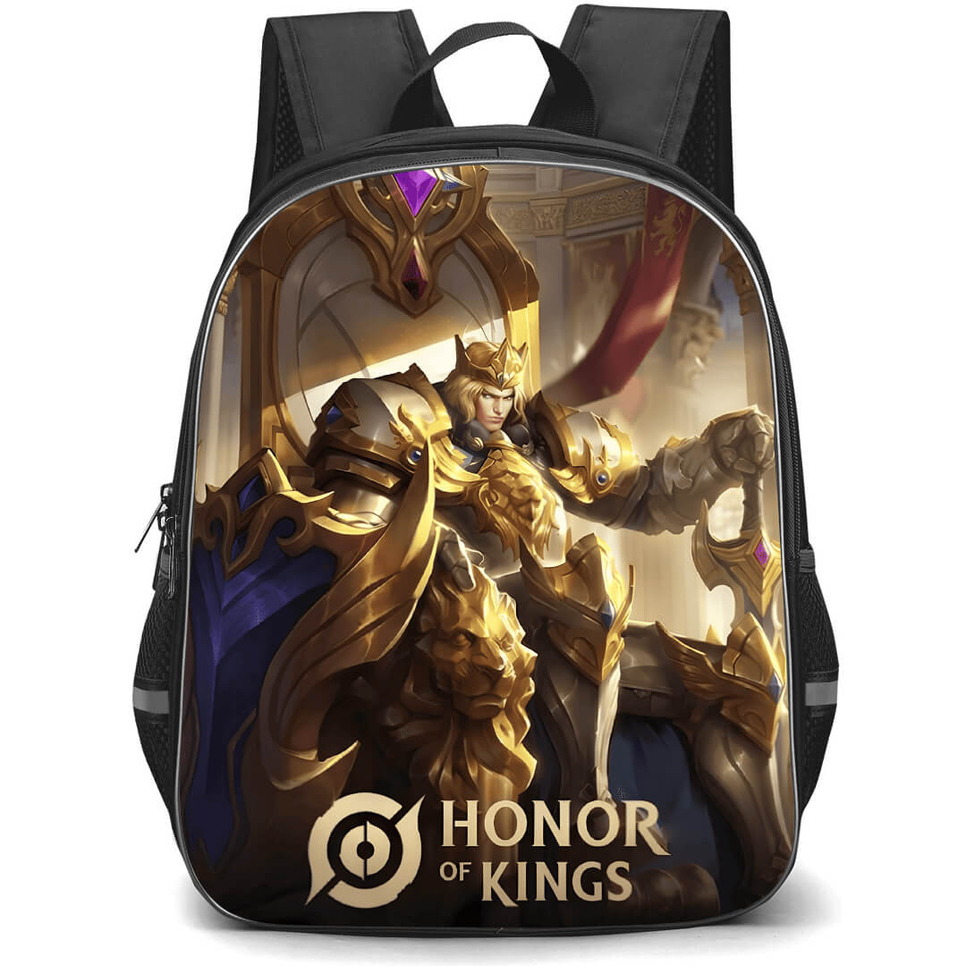Honor Of Kings Arthur Backpack School Bag StudentPack - Arthur Sitting In Throne Game Poster