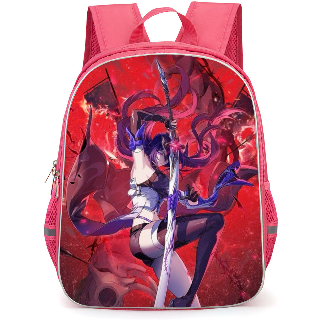Honkai Star Rail Acheron Backpack School Bag StudentPack - Acheron Hold Katana Fight Portrait