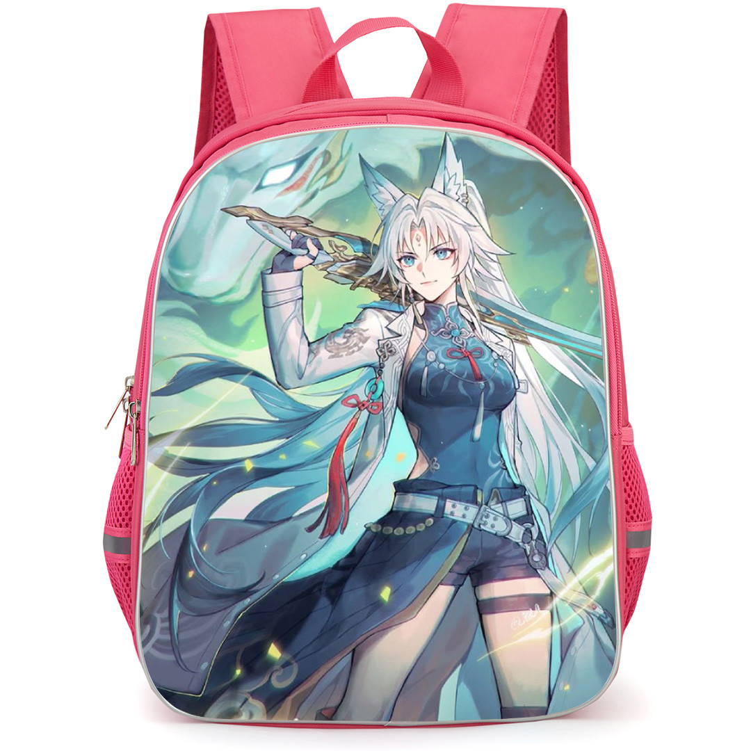 Honkai Star Rail Feixiao Backpack School Bag StudentPack - Feixiao Fox Spirit Fierce Portrait