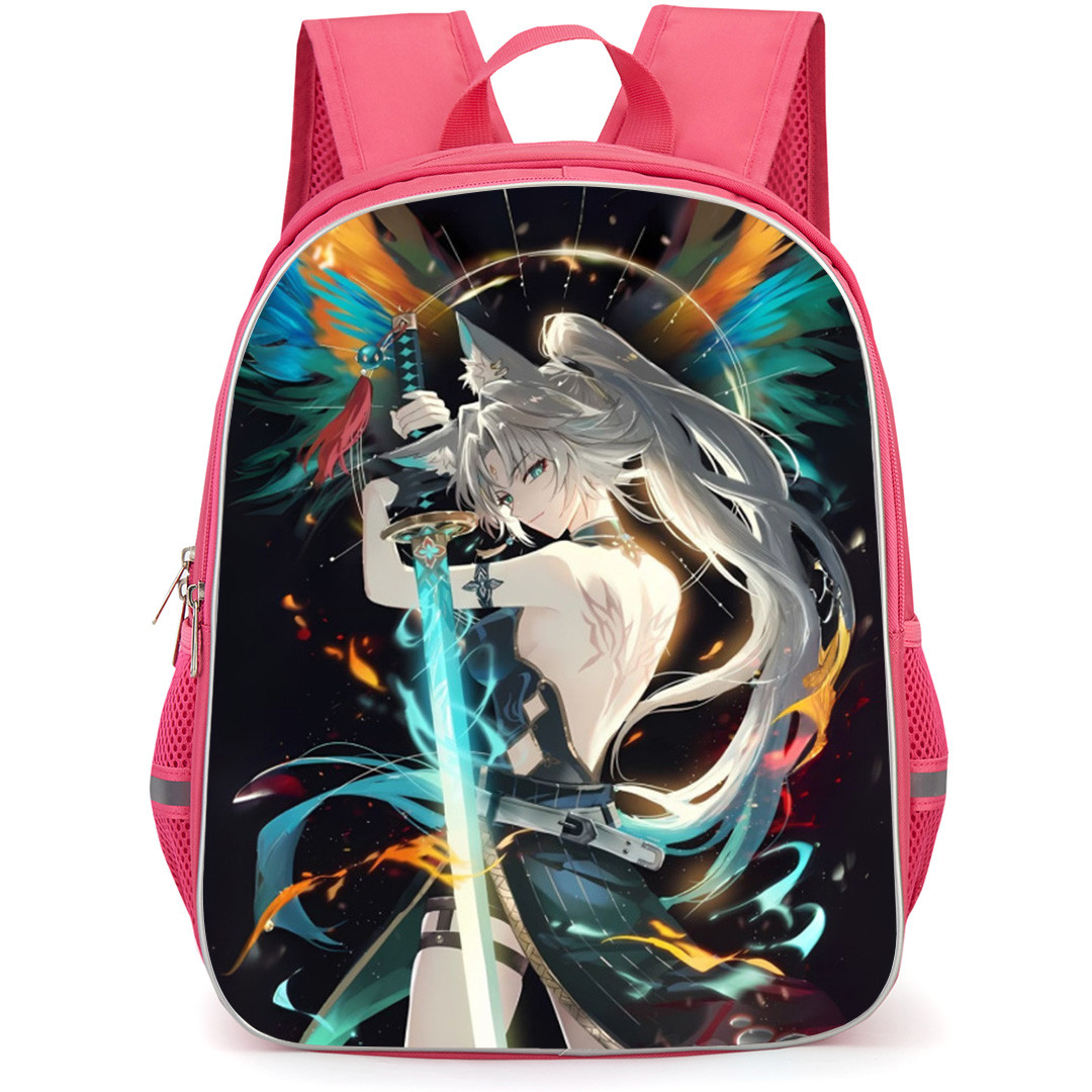 Honkai Star Rail Feixiao Backpack School Bag StudentPack - Feixiao Fierce Holding Katana Portrait
