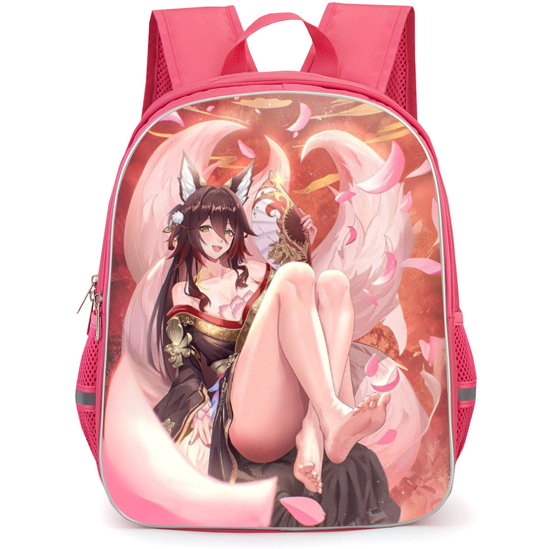 Honkai Star Rail Fugue Backpack School Bag StudentPack - Fugue Holding Fan Smiling Portrait