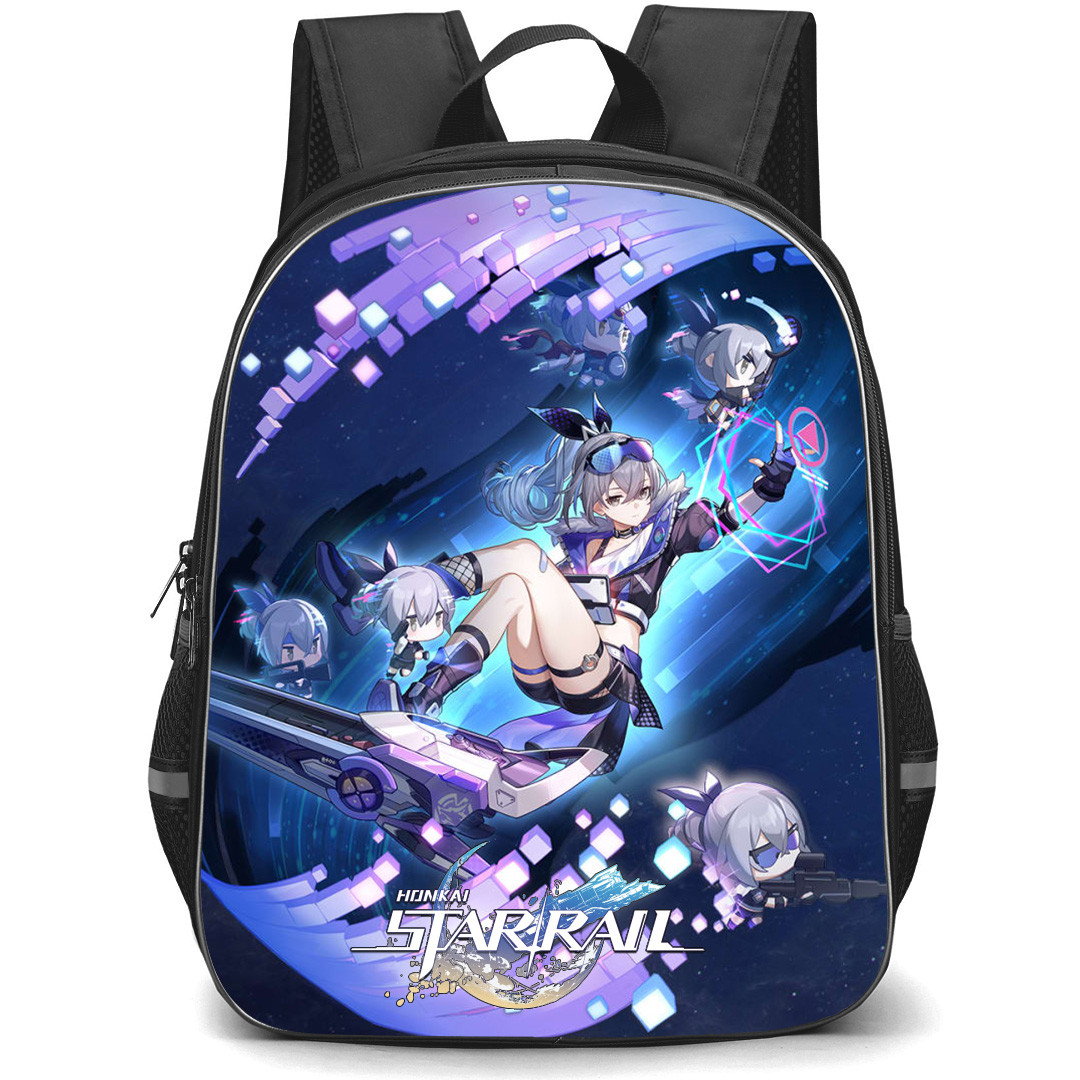 Honkai Star Rail Silver Wolf Backpack StudentPack - Silver Wolf Character Series Art