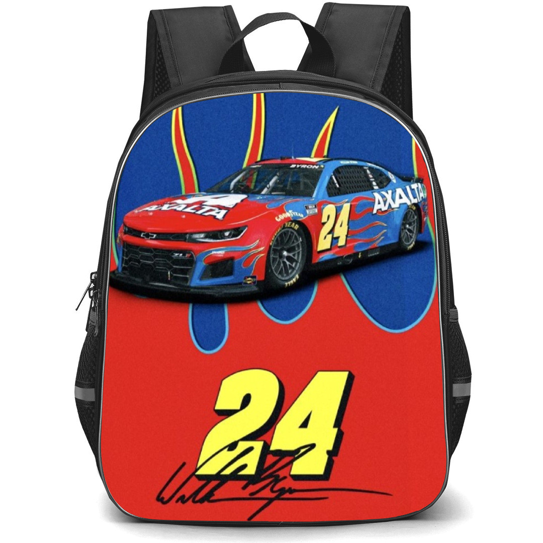 Hot Wheels Let?s Race Backpack Student Pack - Car In Blue And Flame Background