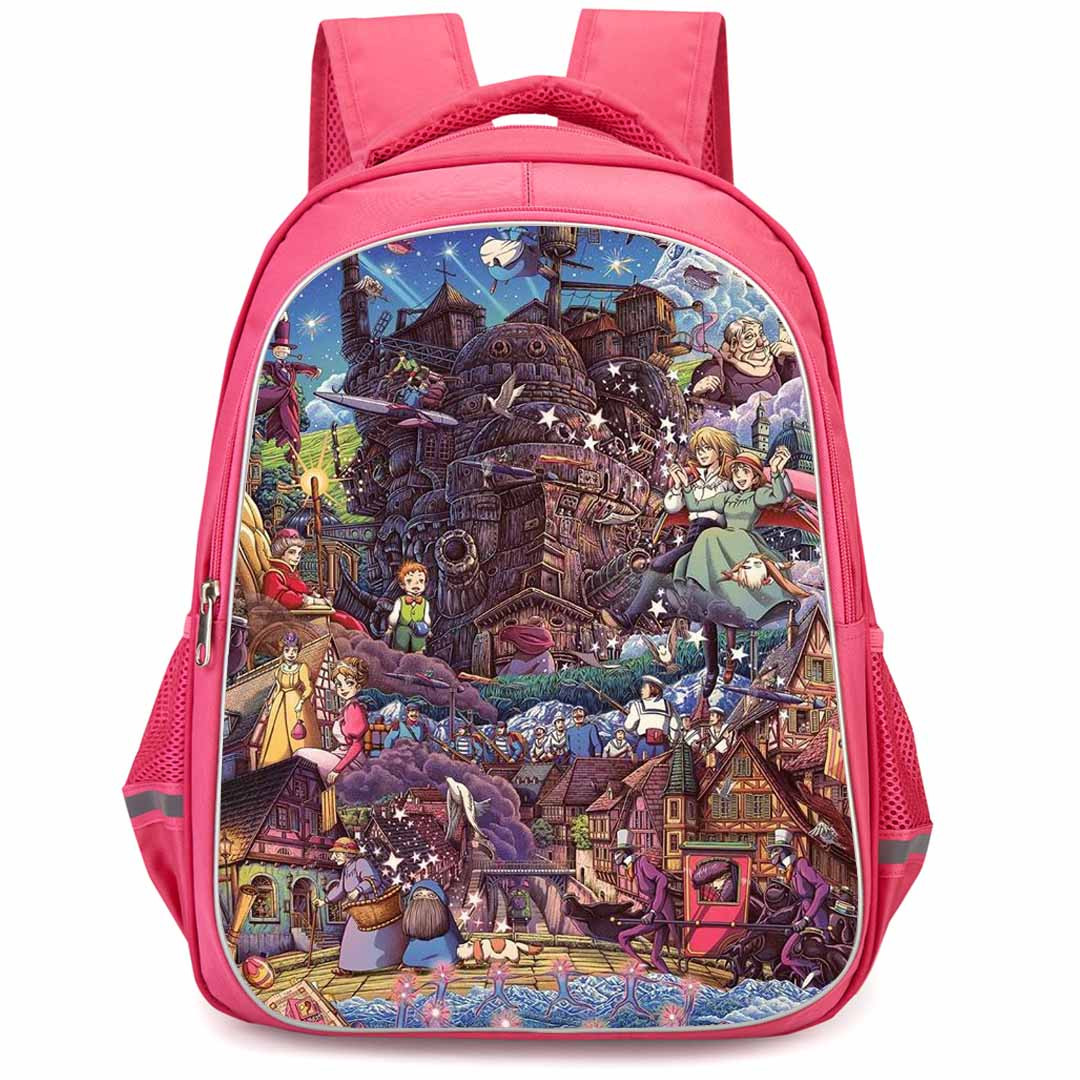 Howl's Moving Castle Backpack StudentPack - Howl's Moving Castle 2004 Movie Poster