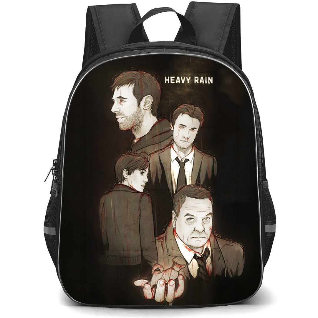 Heavy Rain Backpack School Bag StudentPack - Heavy Rain Game Retro Comic Art Poster