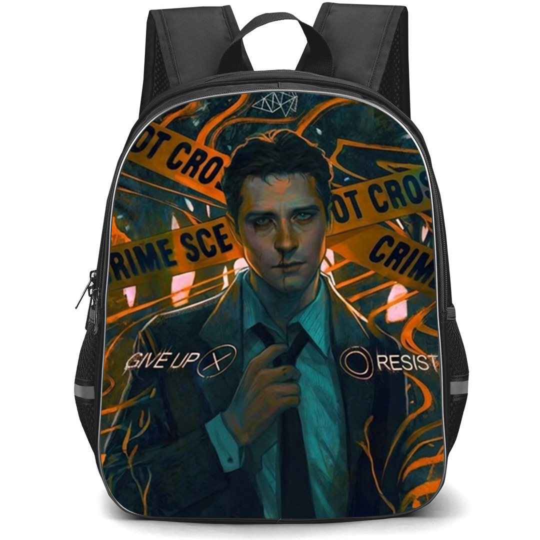 Heavy Rain Norman Jayden Backpack School Bag StudentPack - Heavy Rain Norman Jayden Crime Scene Portrait Poster