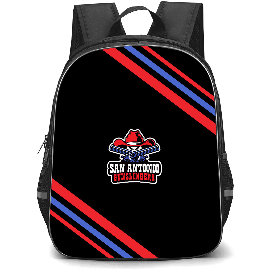 San Antonio Gunslingers Backpack School Bag StudentPack - San Antonio Gunslingers Large Logo With Stripe