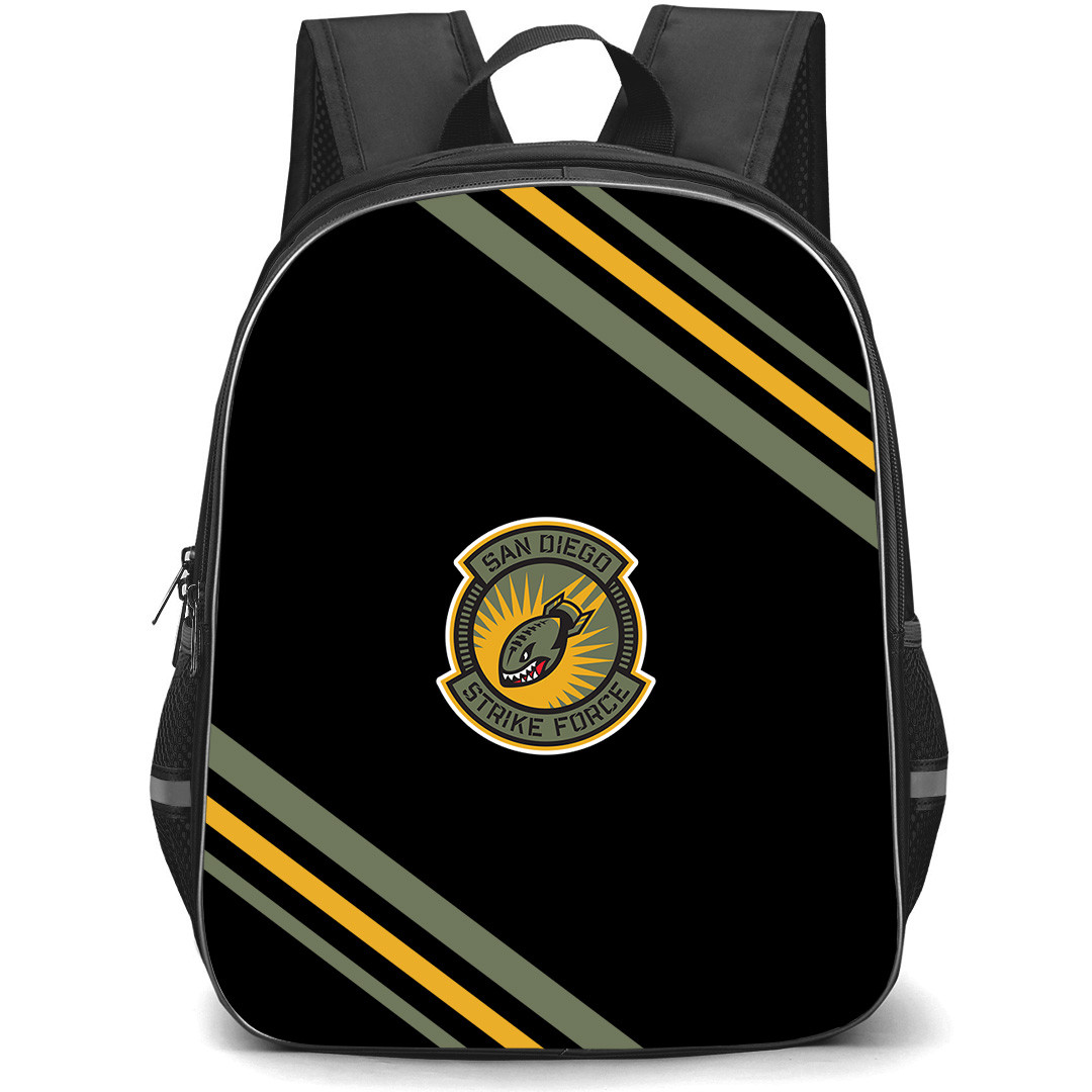 San Diego Strike Force Backpack School Bag StudentPack - San Diego Strike Force Large Logo With Stripe