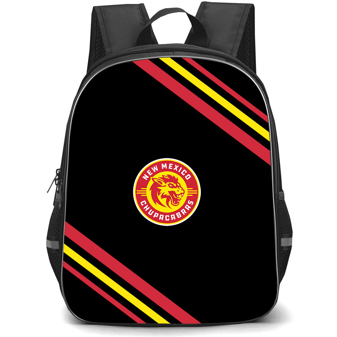 New Mexico Chupacabras Backpack School Bag StudentPack - New Mexico Chupacabras Large Logo With Stripe