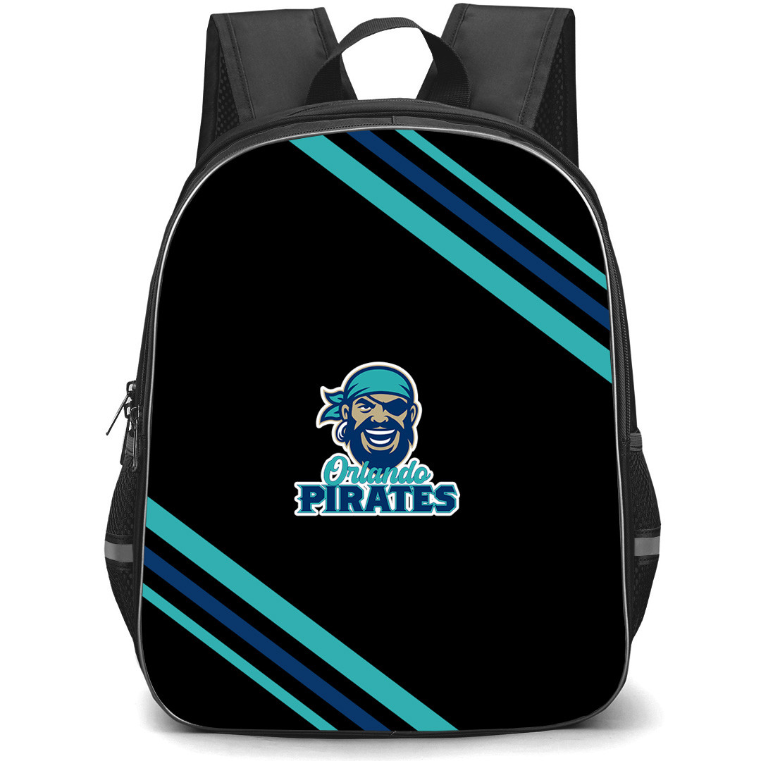 Orlando Pirates Backpack School Bag StudentPack - Orlando Pirates Large Logo With Stripe