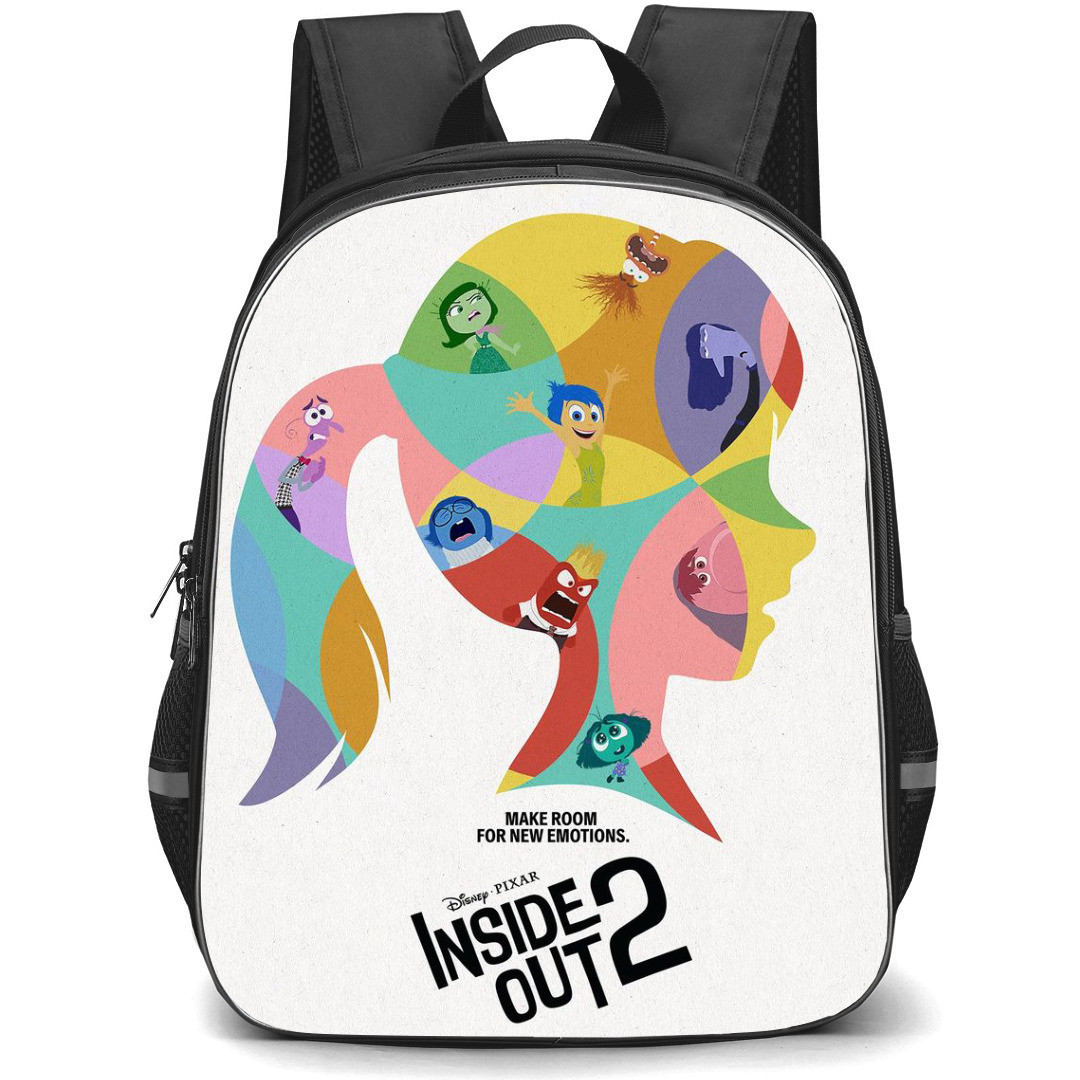 Inside Out 2 Backpack StudentPack - Characters on Head Silhouette Movie Poster