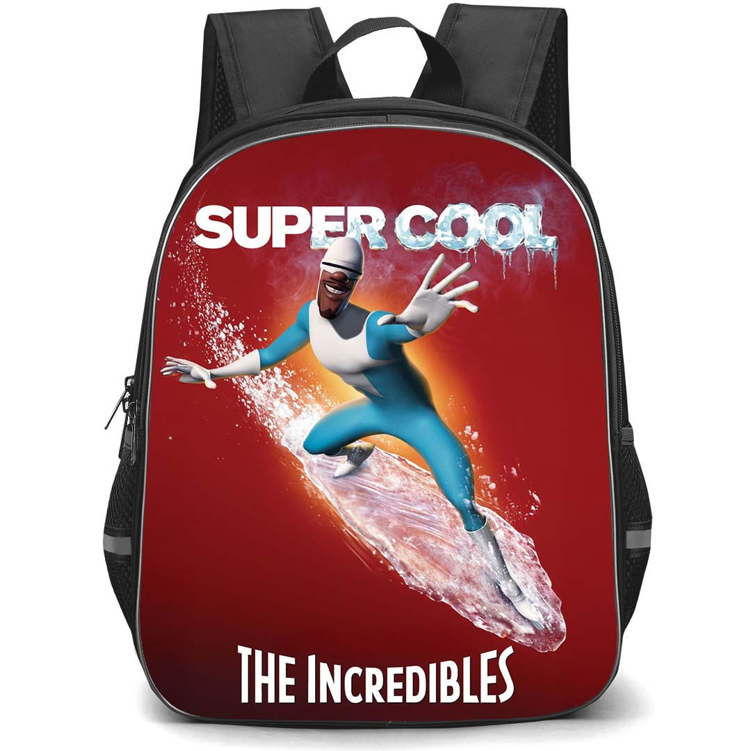 The Incredibles Frozone Backpack StudentPack - The Incredibles Frozone Super Cool On Red Background