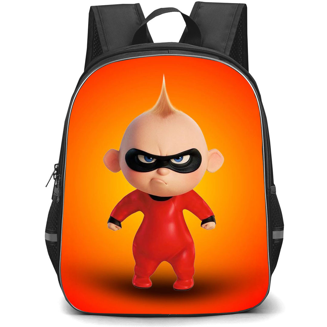 The Incredibles Jack Backpack StudentPack - The Incredibles Jack Angry Look Standing On Orange Background