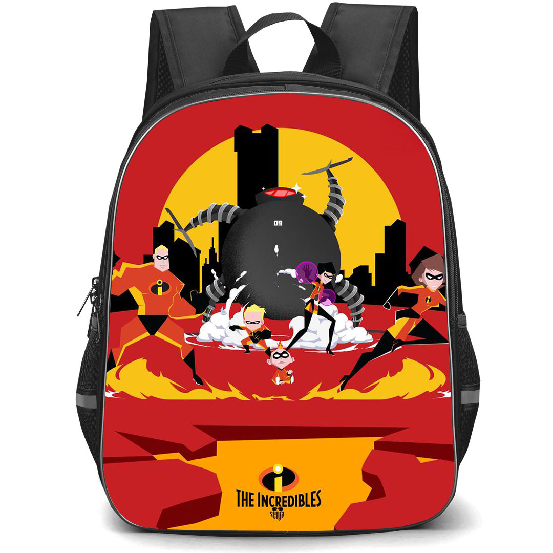 The Incredibles Backpack StudentPack - The Incredibles Movie Poster Illustration Art