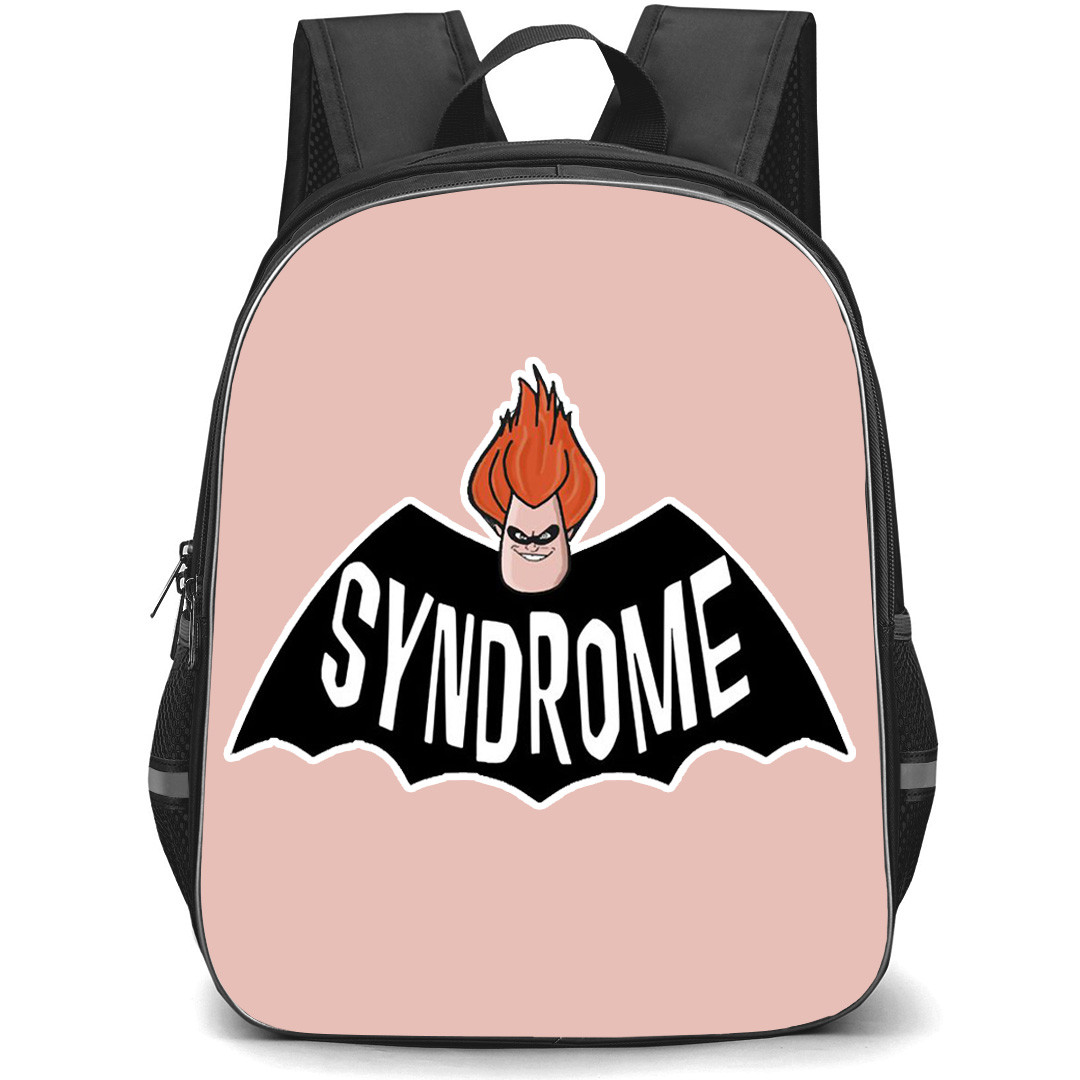 The Incredibles Syndrome Backpack StudentPack - The Incredibles Syndrome Cartoon Art Sticker On Light Pink Background