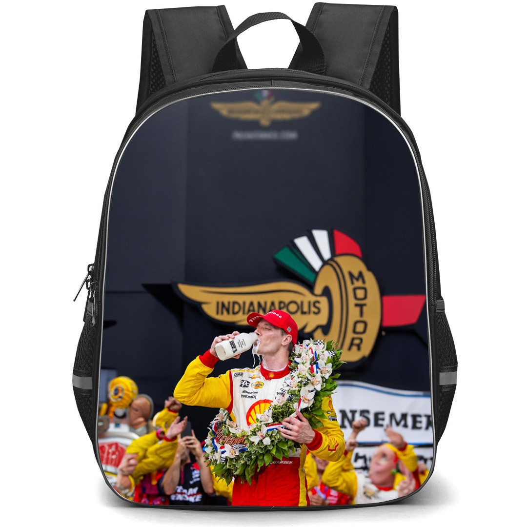 IndyCar Series Josef Newgarden Backpack School Bag StudentPack - Josef Newgarden Drinking Milk Award Poster