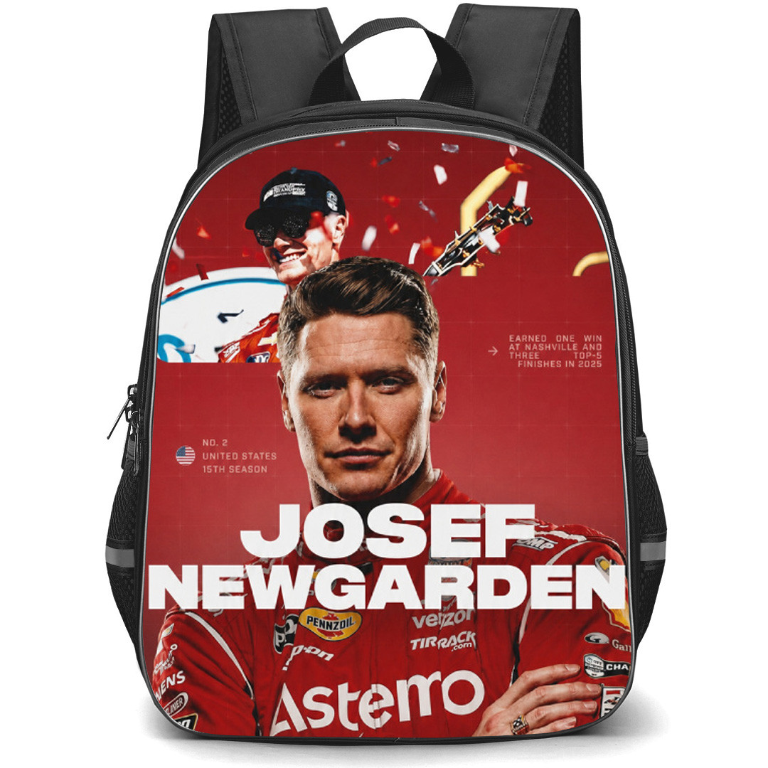 IndyCar Series Josef Newgarden Backpack School Bag StudentPack - Josef Newgarden Team Portrait Poster