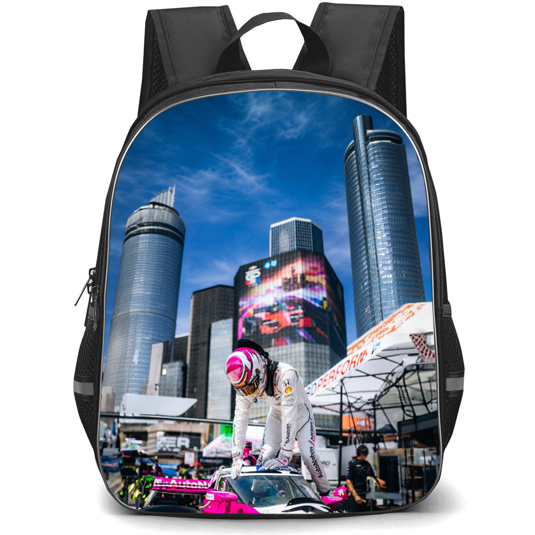IndyCar Series Kyle Kirkwood Backpack School Bag StudentPack - Kyle Kirkwood Car Suit Portrait