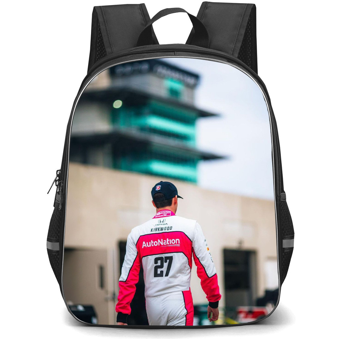 IndyCar Series Kyle Kirkwood Backpack School Bag StudentPack - Kyle Kirkwood Walking Back Portrait