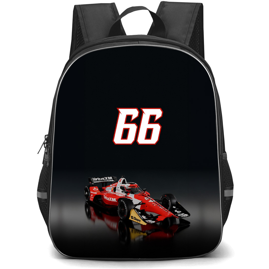 IndyCar Series Marcus Armstrong Backpack School Bag StudentPack - Marcus Armstrong 66 Car Poster